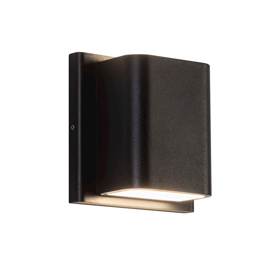 Kuzco Tolan 4" LED All terior Wall/745 Lumens, Black/Clear - AT48426-BK-UNV-3CCT