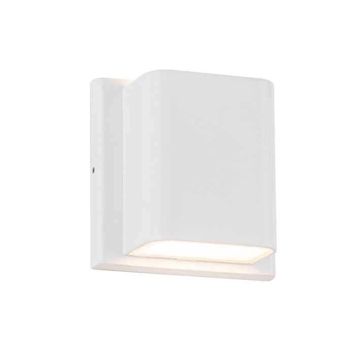 Kuzco Tolan 4" LED All terior Wall/745 Lumens, White/Clear - AT48426-WH-UNV-3CCT