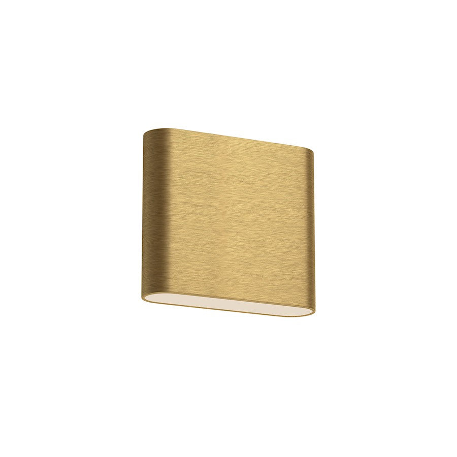 Kuzco Slate 6" LED All terior Wall, Brushed Gold/Frosted Glass - AT6506-BG