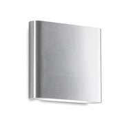 Kuzco Slate 6in 1-Light LED Outdoor Wall Sconce | Modern Brushed Nickel and Frosted Glass | Covered Patio & Entryway | Model AT6506-BN-UNV