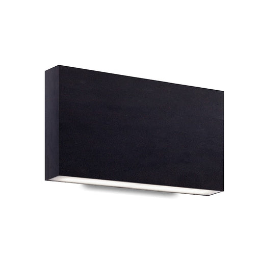 Kuzco Mica 10in 1-Light Outdoor Sconce | Modern Black Cast Aluminum and Frosted Glass | Entryway & Wet Location Wall Light | Model AT67010-BK