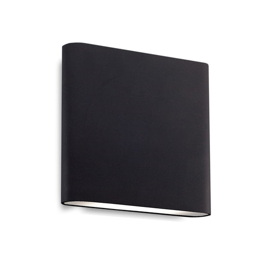 Kuzco Slate 6" LED All-terior Wall Light, Black/Frosted Glass