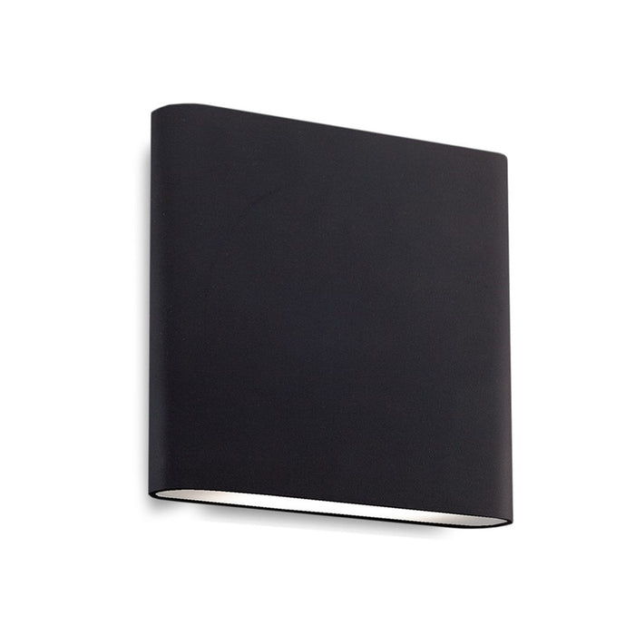 Kuzco Slate 6" LED All-terior Wall Light, Black/Frosted Glass