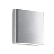 Kuzco Slate 6in 1-Light LED Wall Sconce | Modern Brushed Nickel and Frosted Glass | Covered Patio & Entryway | 6.12 x 5.5 x 1.62 in | Model AT68006-BN