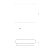 Kuzco Slate 6in 1-Light LED Wall Sconce | Modern Brushed Nickel and Frosted Glass | Covered Patio & Entryway | 6.12 x 5.5 x 1.62 in | Model AT68006-BN