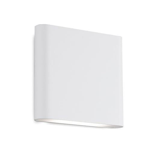 Kuzco Slate 6" LED All-terior Wall Light, White/Frosted Glass