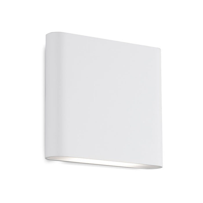 Kuzco Slate 6" LED All-terior Wall Light, White/Frosted Glass