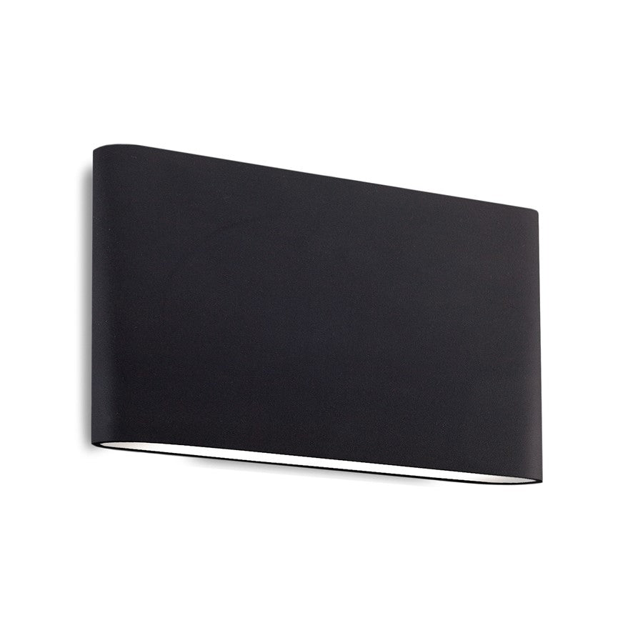 Kuzco Slate 10" LED All-terior Wall Light, Black/Frosted Glass - AT68010-BK-UNV
