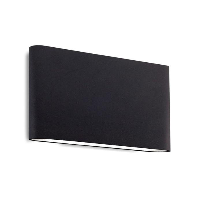 Kuzco Slate 10" LED All-terior Wall Light, Black/Frosted Glass