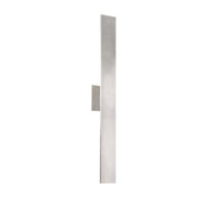 Kuzco Vesta 36in LED Outdoor Wall Sconce | Brushed Nickel and Frosted Glass | Covered Patios & Entryways | 3 x 36 in | Model AT7935-BN