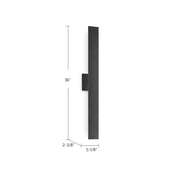 Kuzco Vesta 36in 1-Light LED Wall Sconce | White Aluminum and Frosted Glass | Covered Patio & Entryway | 3 x 36 x 2 in | Model AT7935-WH