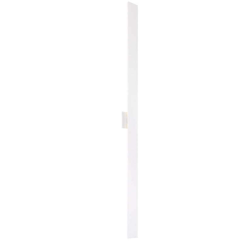 Kuzco Vesta 72in 1-Light LED Wall Sconce | Modern White Aluminum and Frosted Glass | Outdoor Covered Patio & Entryway | Model AT7972-WH