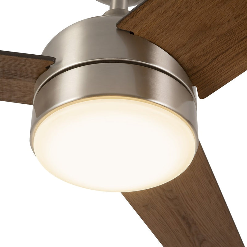 Kuzco Nash 52" Brushed Nickel Reversible, Brushed Nickel
