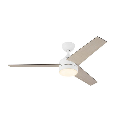 Kuzco Nash 52" Wht reversible blade Ceiling Fan w/ LED, White