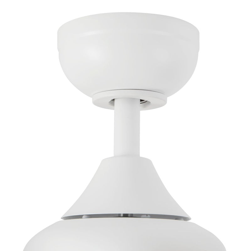 Kuzco Nash 52" Wht reversible blade Ceiling Fan w/ LED, White
