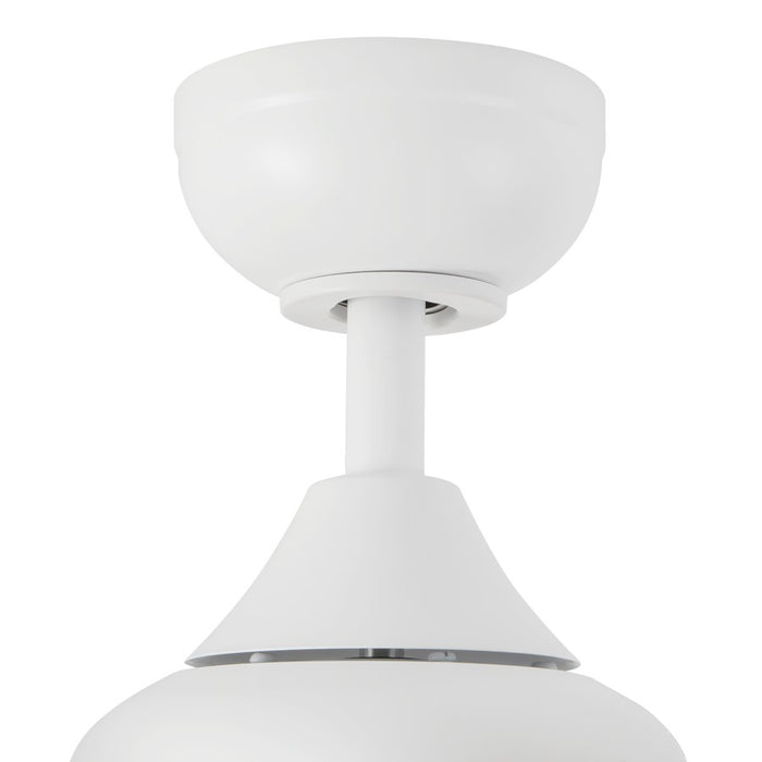 Kuzco Nash 52" Wht reversible blade Ceiling Fan w/ LED, White