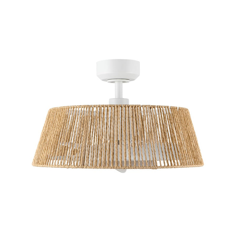 Kuzco Isla 24" LED Ceiling Fan, White/Braided Rope/Rope