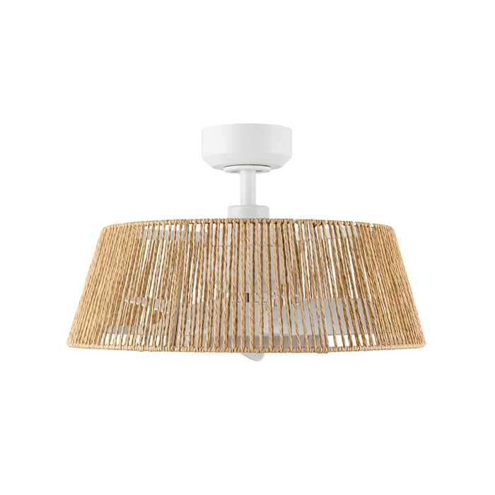 Kuzco Isla 24" LED Ceiling Fan, White/Braided Rope/Rope