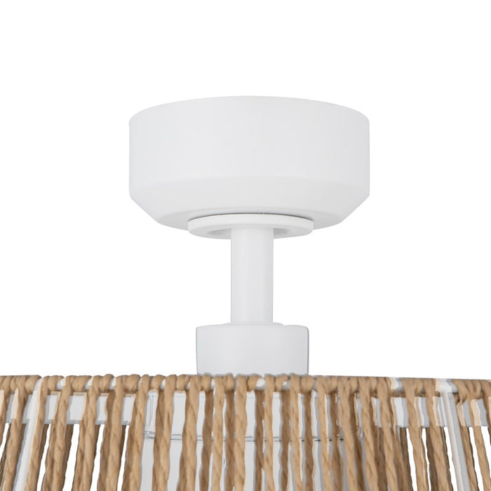 Kuzco Isla 24" LED Ceiling Fan, White/Braided Rope/Rope