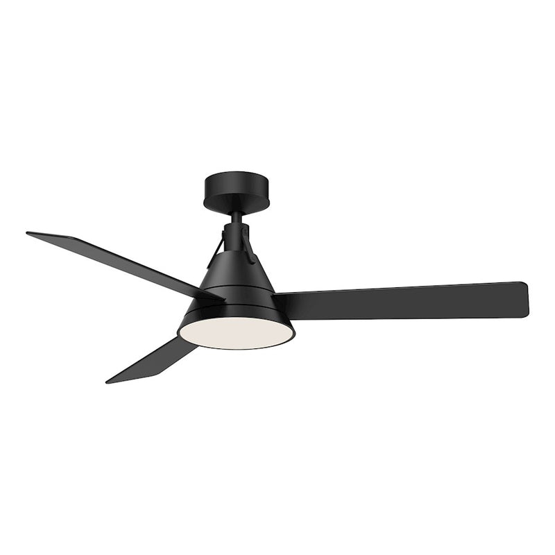 Haus Appeal Brennan 54in LED Ceiling Fan | Matte Black Steel | 6-Speed DC Motor | Model CF584054MB
