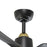 Kuzco Hugo 42" Ceiling Fan/Light Kit, Brushed Gold/Black