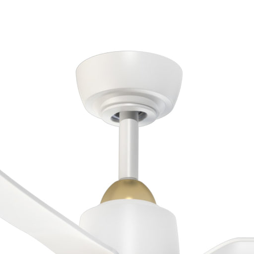 Kuzco Hugo 42" Ceiling Fan/Light Kit, Brushed Gold/White