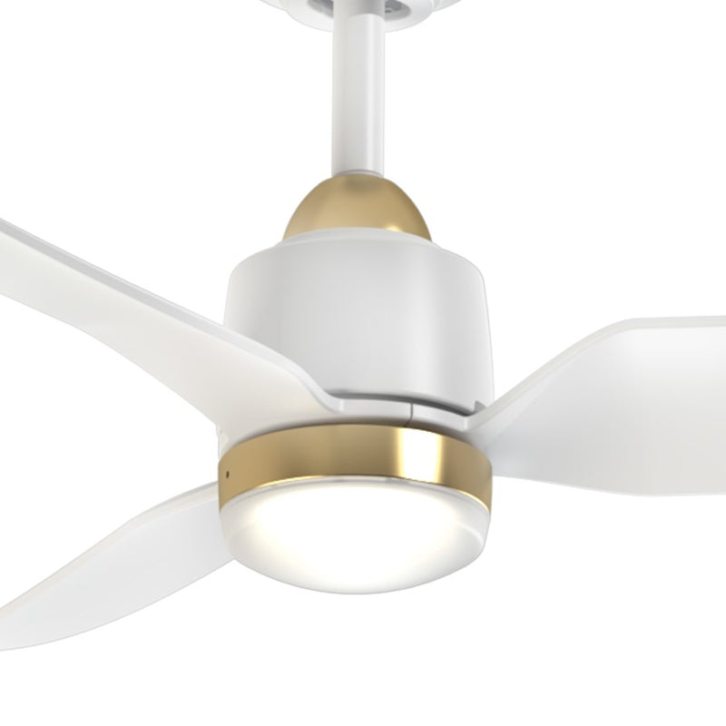 Haus Appeal Alden 52in Ceiling Fan with Light | Modern Brushed Gold and Matte White 3-Blade DC Motor | Model CF72952-BG-WH-5CCT