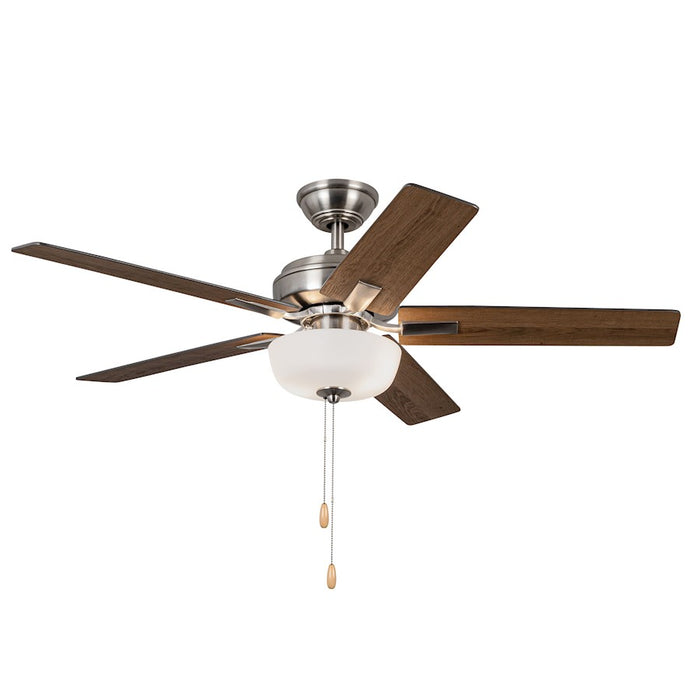 Kuzco Erikson 52" Ceiling Fan/LED/Bulb/Pull Chain/83W, Nickel