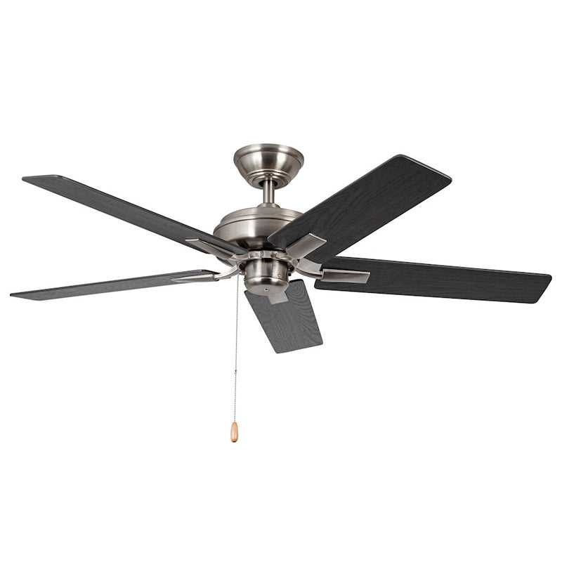 Haus Appeal Hollis 52in Ceiling Fan | Brushed Nickel Steel | Bedroom & Living Room | 12.28 x 23.5 x 12.01 in | Model CF78752-BN-NLP
