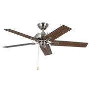 Haus Appeal Hollis 52in Ceiling Fan | Brushed Nickel Steel | Bedroom & Living Room | 12.28 x 23.5 x 12.01 in | Model CF78752-BN-NLP