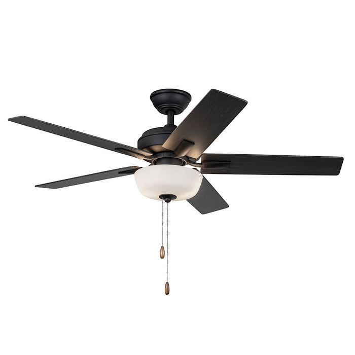 Kuzco Erikson 52" Ceiling Fan/LED/Bulb/Pull Chain/83W, Black - CF78752-MB-LKP