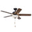 Kuzco Erikson 52" Ceiling Fan/LED/Bulb/Pull Chain/83W, Black