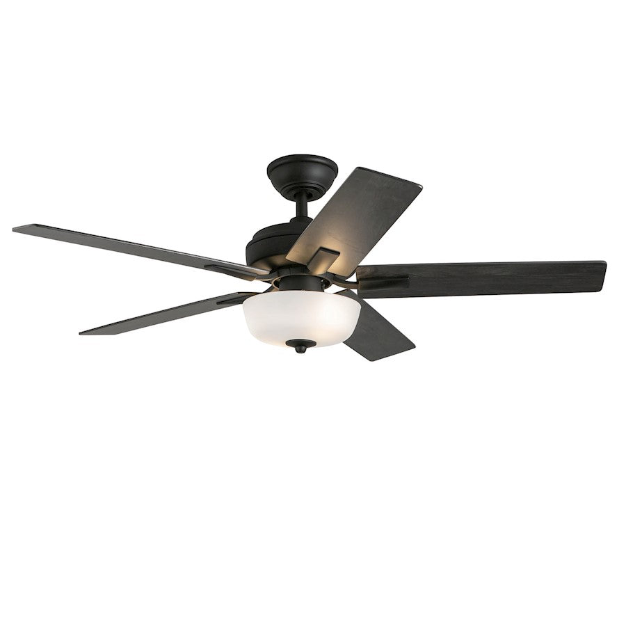 Kuzco Erikson 52" Ceiling Fan/LED/Bulb/Wall Control/83W, Black - CF78752-MB-LKW