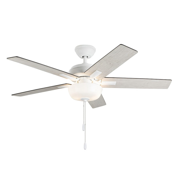 Kuzco Erikson 52" Ceiling Fan/LED/Bulb/Pull Chain/83W, White