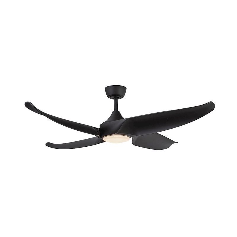 Haus Appeal Montecito 56in LED Ceiling Fan | Smart Matte Black Steel and Frosted Polymeric Lens | Living Room & Covered Patio | Model CF90955-MB