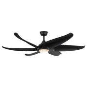 Haus Appeal Montecito 60in 6-Blade LED Ceiling Fan | Modern Matte Black Steel and Frosted Polymeric Lens | Large Living Rooms | Model CF90960-MB