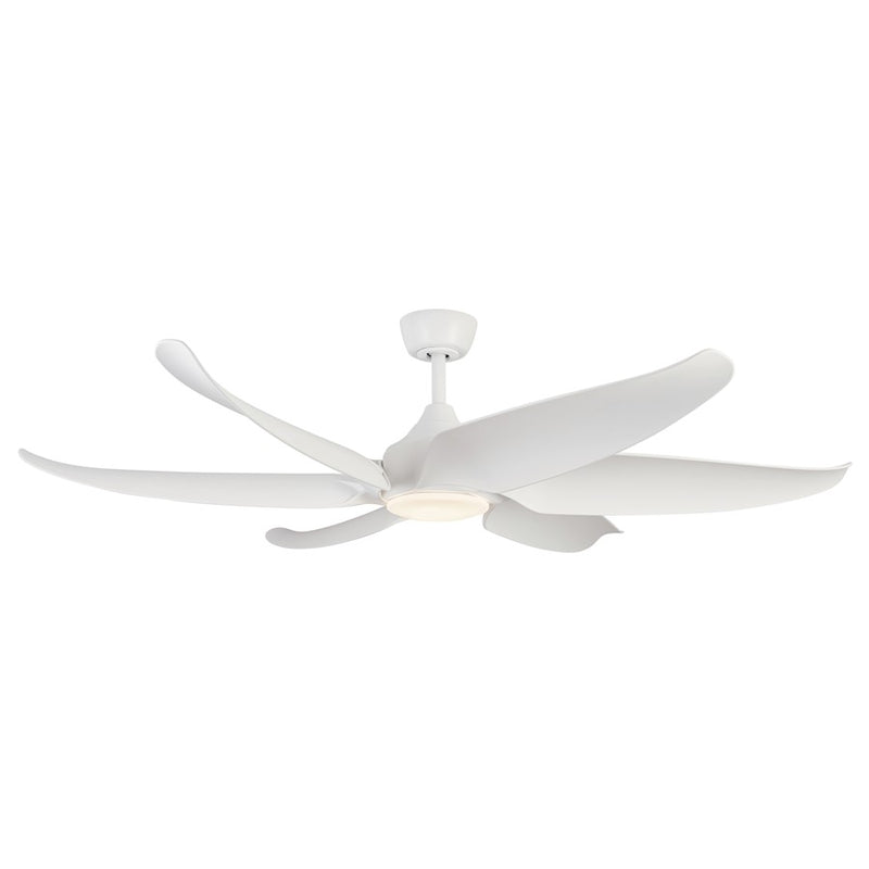 Haus Appeal Montecito 60in LED Ceiling Fan | Matte White Steel and Frosted Polymeric Lens | Model CF90960-WH