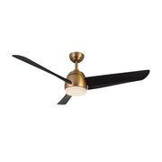 Haus Appeal Elara 54in LED Ceiling Fan | Brushed Gold and Matte Black Steel with Frosted Polymeric Lens | Living Room & Covered | Model CF91954-BG-MB