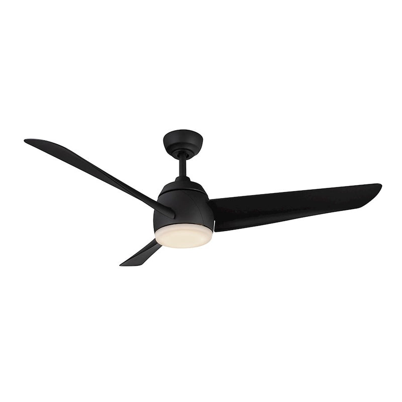 Haus Appeal Elara 54in LED Ceiling Fan | Contemporary Matte Black Steel | Living Room & Bedroom | 54 x 54 x 16.12 in | Model CF91954-MB