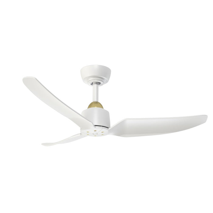 Kuzco Hugo 42" Ceiling Fan, Brushed Gold/Matte White - CF92942-BG-WH