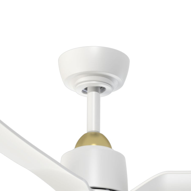 Haus Appeal Alden 42in 3-Blade Ceiling Fan | Modern Brushed Gold and Matte White Aluminum | Living Room & Covered Patio | Model CF92942-BG-WH
