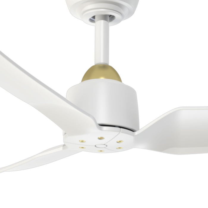 Kuzco Hugo 42" Ceiling Fan, Brushed Gold/Matte White