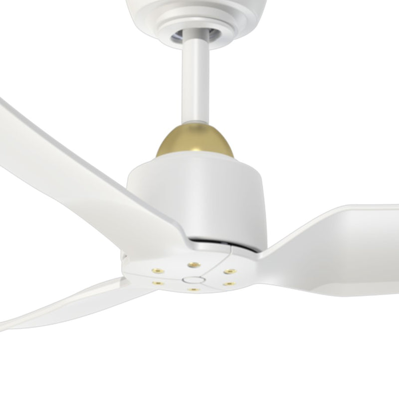 Haus Appeal Alden 42in 3-Blade Ceiling Fan | Modern Brushed Gold and Matte White Aluminum | Living Room & Covered Patio | Model CF92942-BG-WH