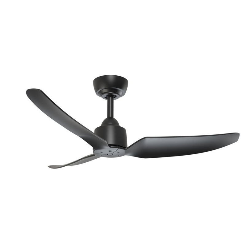 Haus Appeal Alden 42in 3-Blade Ceiling Fan | Modern Matte Black Aluminum | Living Room & Covered Patio | 42.375 x 42.375 x 12.75 in | Model CF92942-MB