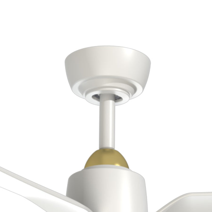 Kuzco Hugo 52" Ceiling Fan, Brushed Gold/Matte White
