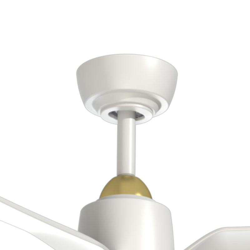 Haus Appeal Alden 52in 3-Blade Ceiling Fan | Brushed Gold and Matte White Aluminum/Steel | Living Room & Covered Patio | Model CF92952-BG-WH