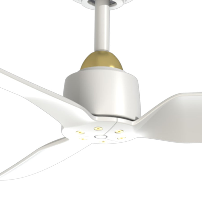 Haus Appeal Alden 52in 3-Blade Ceiling Fan | Brushed Gold and Matte White Aluminum/Steel | Living Room & Covered Patio | Model CF92952-BG-WH