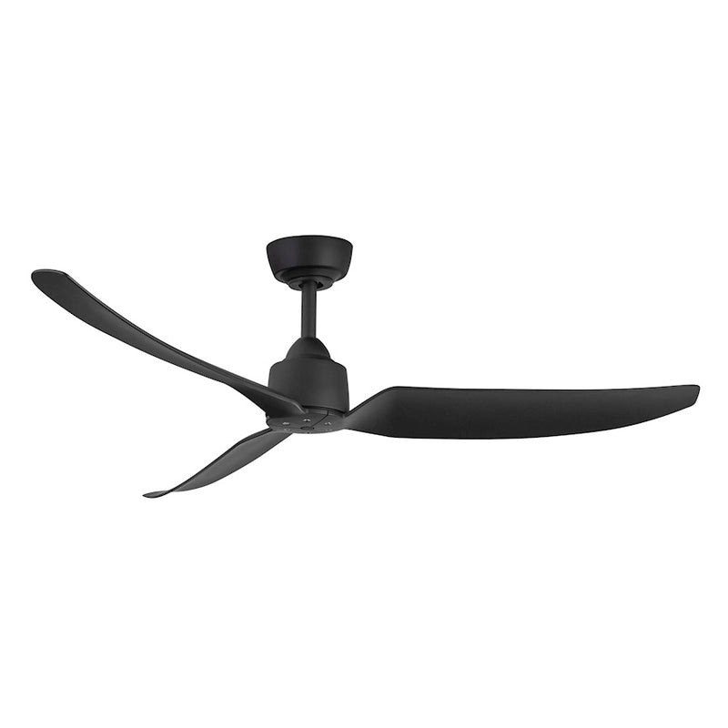 Haus Appeal Alden 52in 3-Blade Ceiling Fan | Matte Black Aluminum/Steel | Living Room & Covered Patio | 52 x 52 x 12.88 in | Model CF92952-MB