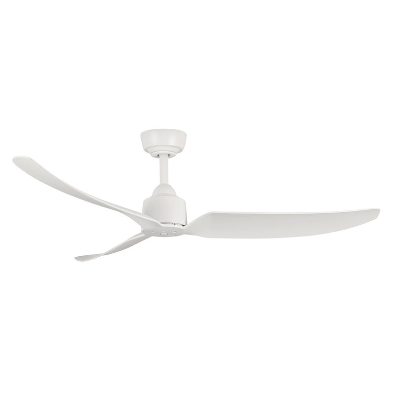 Haus Appeal Alden 52in 3-Blade Ceiling Fan | Matte White Aluminum/Steel | Living Room & Covered Patio | 52 x 52 x 12.88 in | Model CF92952-WH