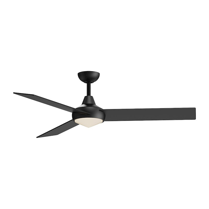 Haus Appeal Whitaker 56in LED Ceiling Fan | Modern Matte Black Steel | Living Room & Bedroom | 56 x 14.62 in | Model CF94956-MB